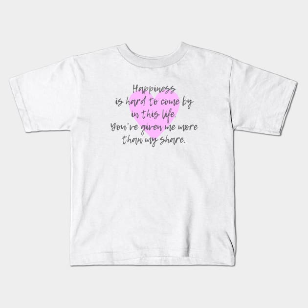 Happiness Kids T-Shirt by Dale Preston Design